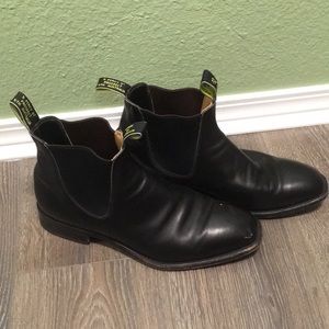 RM Williams black leather boots UK sz 10